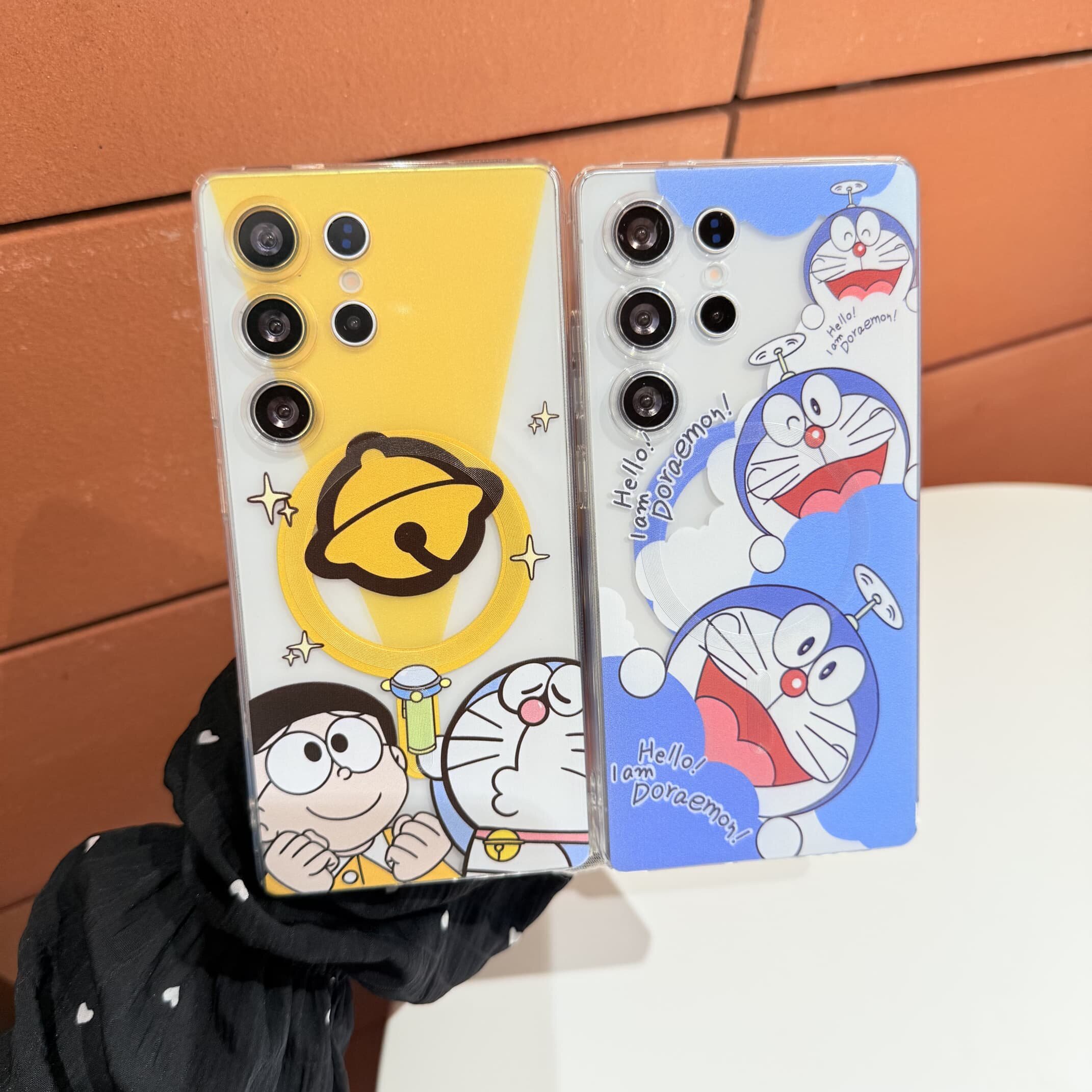 吉能虎哆啦A梦适用于三星S25Ultra带手绳支架磁吸手机壳S26/S24/S23/Note20全包防摔A56/A36/A26/A16保护套