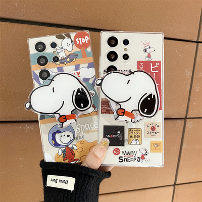 吉能虎新款史努比适用于三星S26Ultra带支架手机壳S25/S24/S23/Note20全包防摔A57/A37/A26/A16保护套