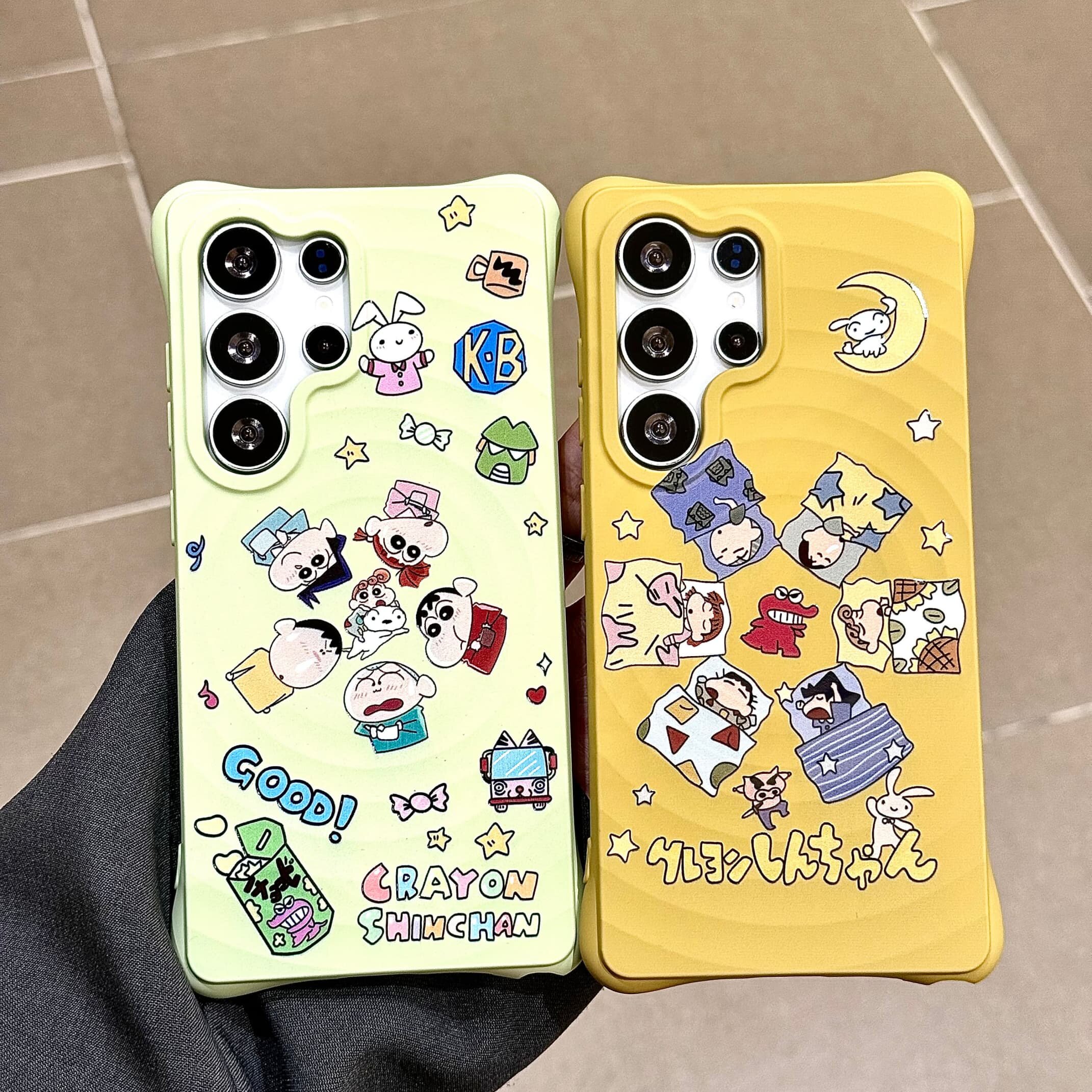 吉能虎新款蜡笔小新适用于三星S25Ultra带手链支架手机外壳S24/S23全包边防摔卡通ins风保护套