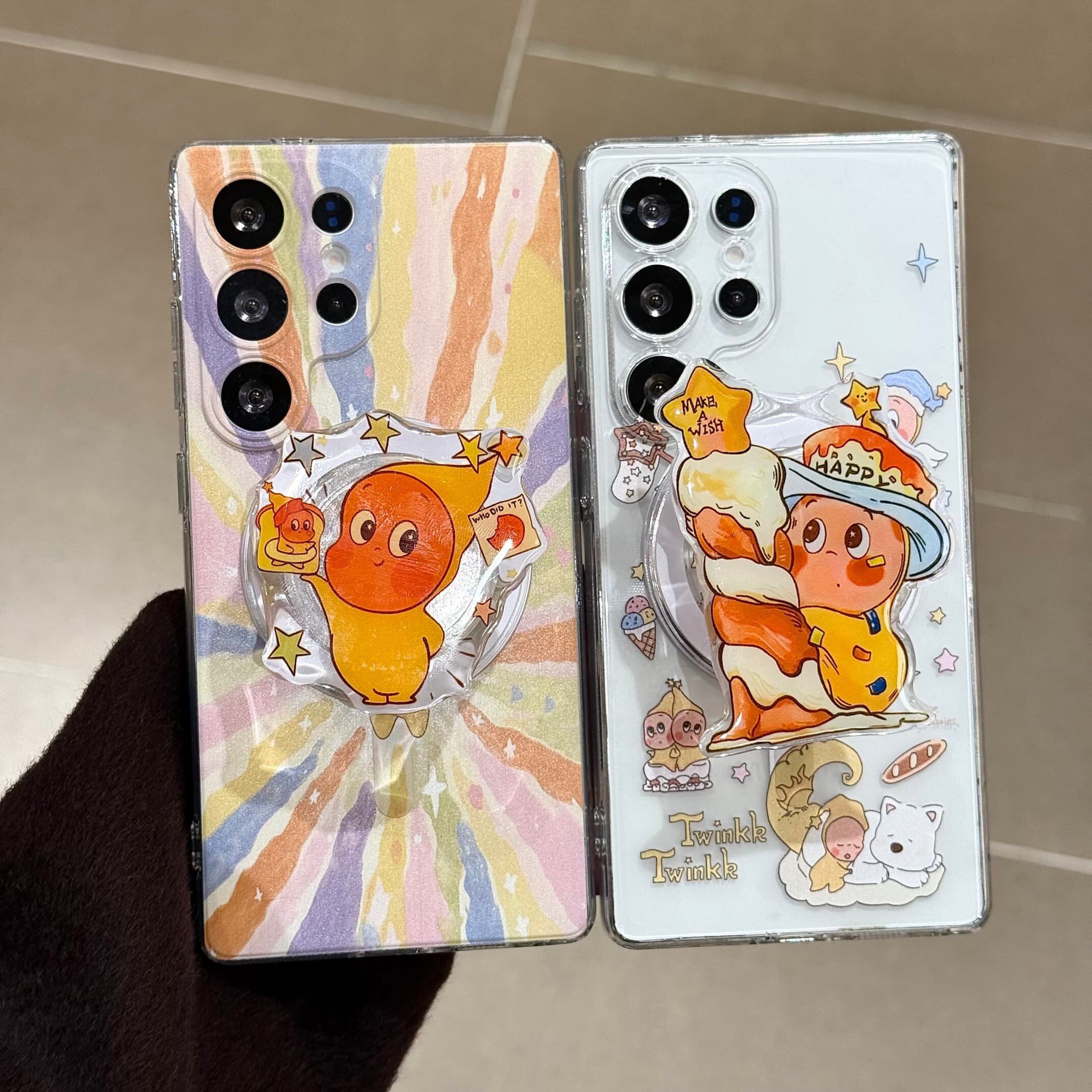 吉能虎新款五彩星星人适用三星S25Ultra带手链支架磁吸手机壳S26/S24/S23FE/A56/36/26全包防摔卡通保护套