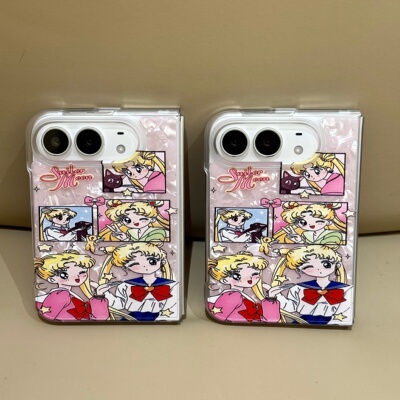 吉能虎新款美少女适用于苹果iPhoneDUO带手链折叠手机外壳全包边防摔保护套