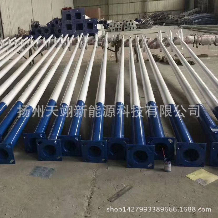 灯杆6米LED路灯杆8米太阳能单双臂10米圆形路灯监控杆厂家铝合金