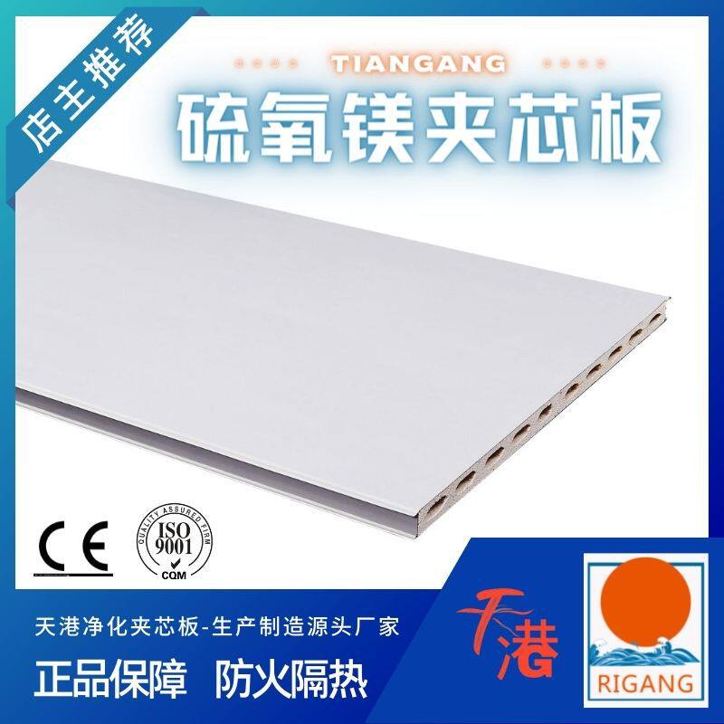 净化硫氧镁彩钢夹芯板百级净化防火隔热厂房车间隔断快捷安装板材