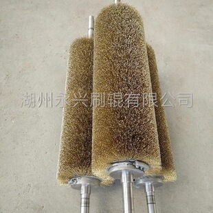 不锈钢钢丝刷辊 缠绕式木地板拉丝刷辊 工业抛光除锈毛刷辊