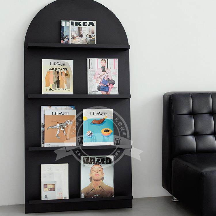 ins风杂志架落地置物架收纳架北欧创意网红款书架展示陈列架简约