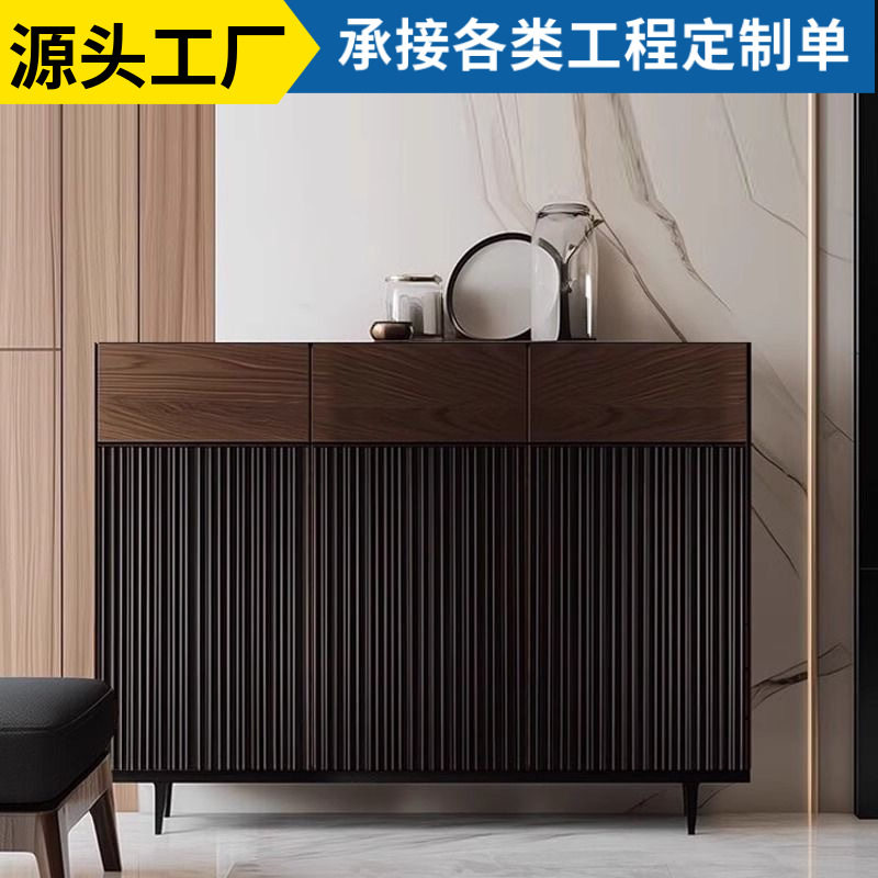 意式鞋柜走廊尽头玄关柜客厅酒店装饰柜高级复古斗柜储物柜靠墙柜