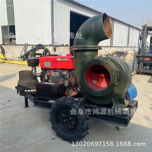 柴油农田浇灌抽水机移动拖车款高扬程喷灌泵工地施工抽水泵