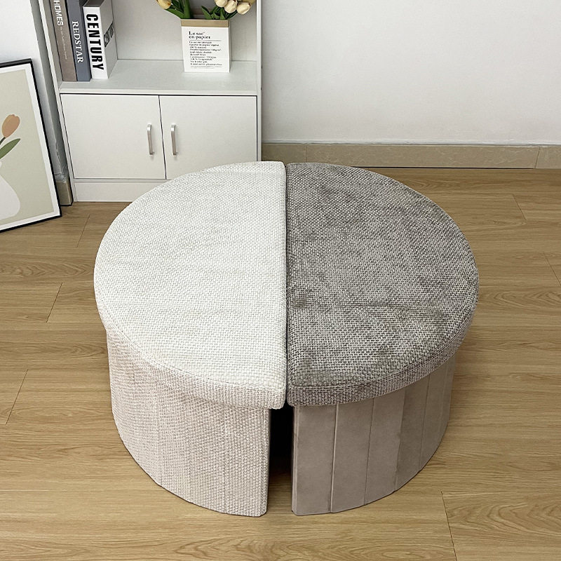 工厂直供新款半圆形可折叠可坐人收纳凳棉被衣物收纳整理箱储物凳