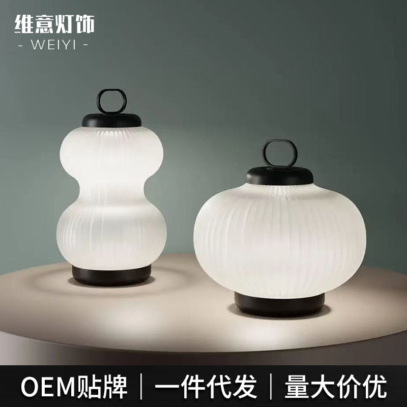 后现代艺术圆球玻璃台灯设计师客厅卧室床头北欧简约轻奢装饰灯具