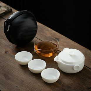 便携式 备简易户外包随身功夫泡茶壶茶杯露营快客杯 旅行茶具小套装
