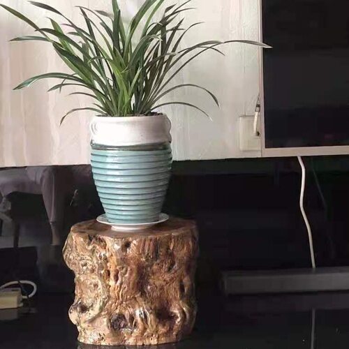 枣木墩子原木树桩实木树墩根雕茶几凳子茶凳圆凳花架艺术奇石底座