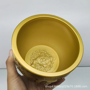 森舍铜百福缸铜缸摆件家居纳福水缸聚宝盆 装饰工艺品铜制品批发