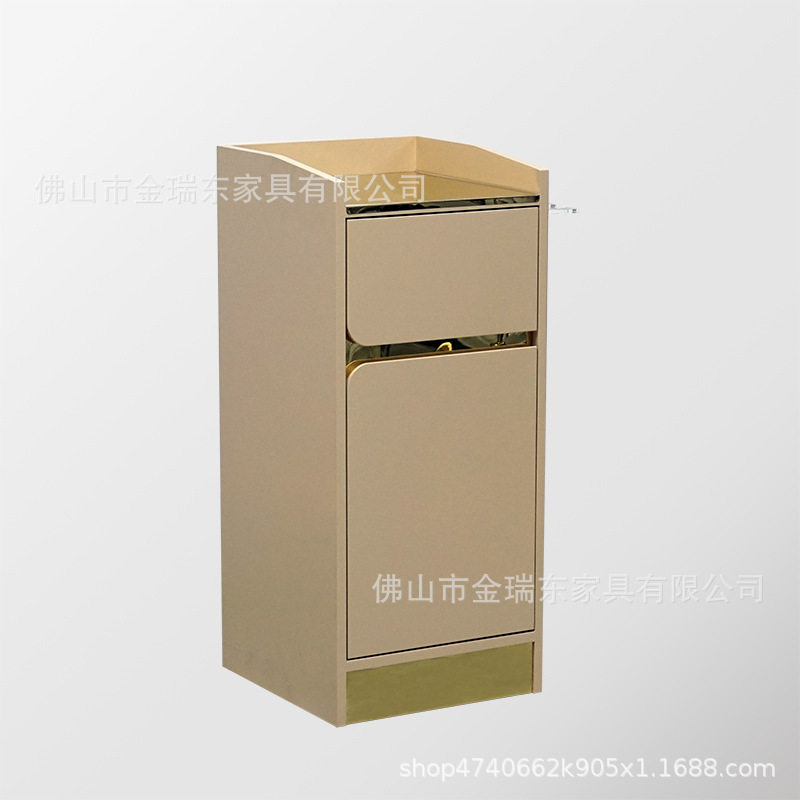 现代美容美发店理发店储物柜工具柜收纳柜多层工具柜带吹风机支架