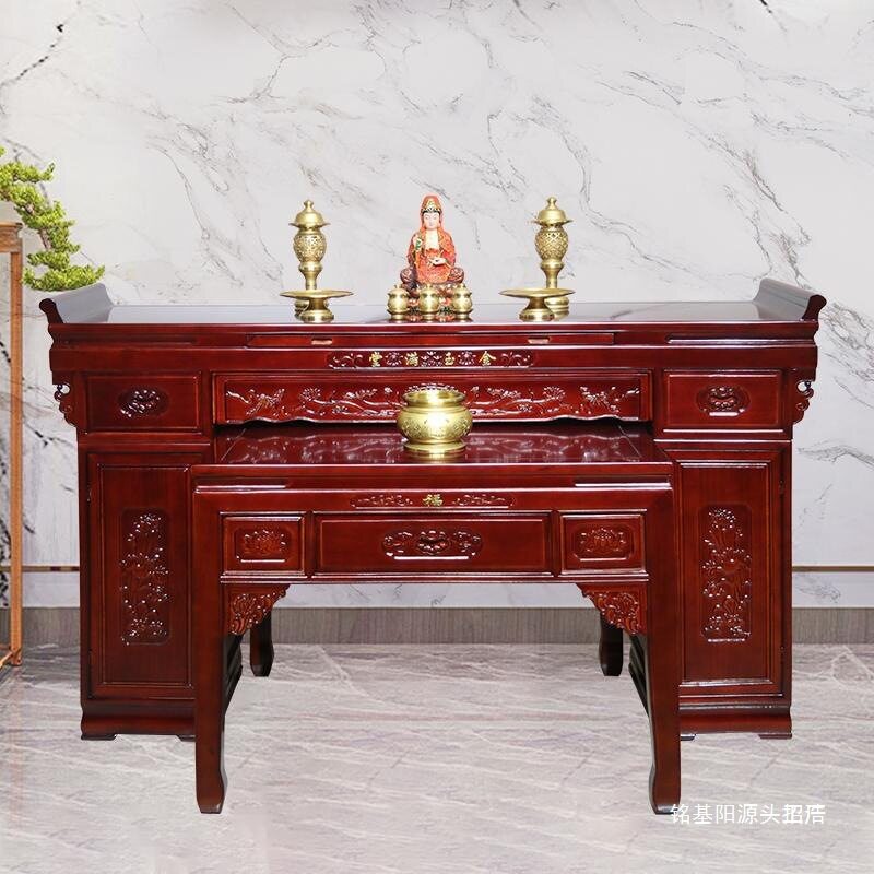 实木中式家用佛桌神台柜