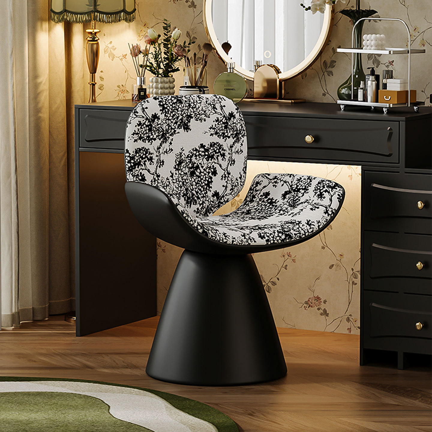 梳妆台椅子化妆凳北欧主卧室化妆椅意式可旋转椅梳妆凳梳妆凳子
