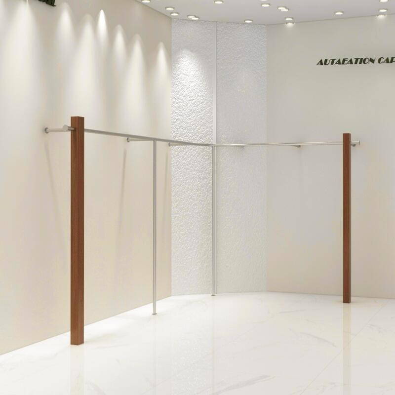 网红推荐服装店展示架上墙挂胡桃实木女装店货架陈列货架子定制