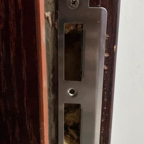 卧室扣板门框钢片挡片锁具房间木门锁锁体挡板锁片配件导向片