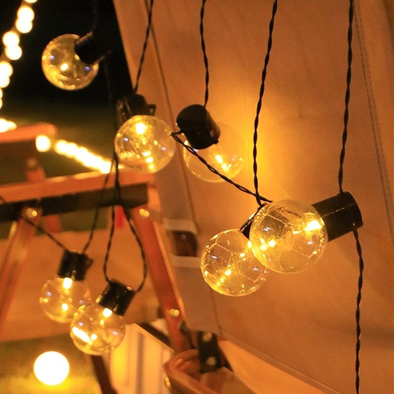 户外露营氛围灯led天幕布置装饰灯L大圆球夜市摆摊野营帐篷灯防水