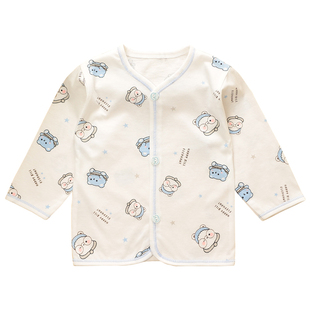 单件长袖 开衫 上衣0 12个月 新生婴儿夏季 衣服男女宝宝纯棉薄款