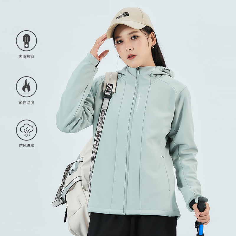 图途户外软壳冲锋衣女款秋冬季