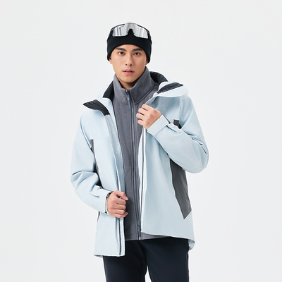 图途户外硬壳冲锋衣男新款防风登山服外套套绒三合一冲锋衣外套