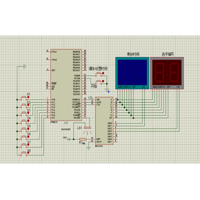 8位竞赛抢答器51单片机proteus仿真C语言源程序