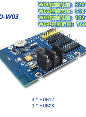 HD-W00 W02 W03 W04 手机zWIFI分区 无线 LED显示屏控制卡灰度科