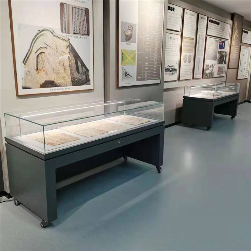 液压古董柜烤漆玻璃文物柜博物馆金属展柜字画 O划文玩展示柜货架