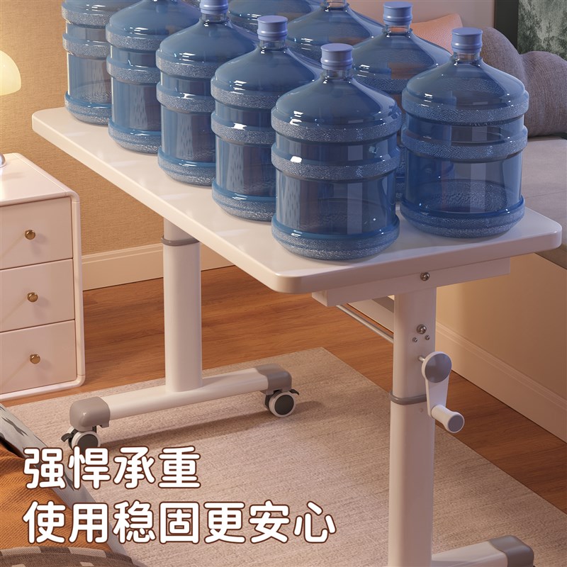 可移动书桌电脑桌办公桌学生儿童家用卧J室简易小桌子升降桌床边