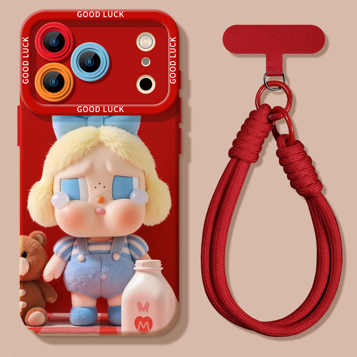 ng2510227 Orange Plush Crying Baby Phone Case Suitable For 17 Max, New 16 Case, Creative 15 Plus Silicone, 14 Pro Full_voghion.com