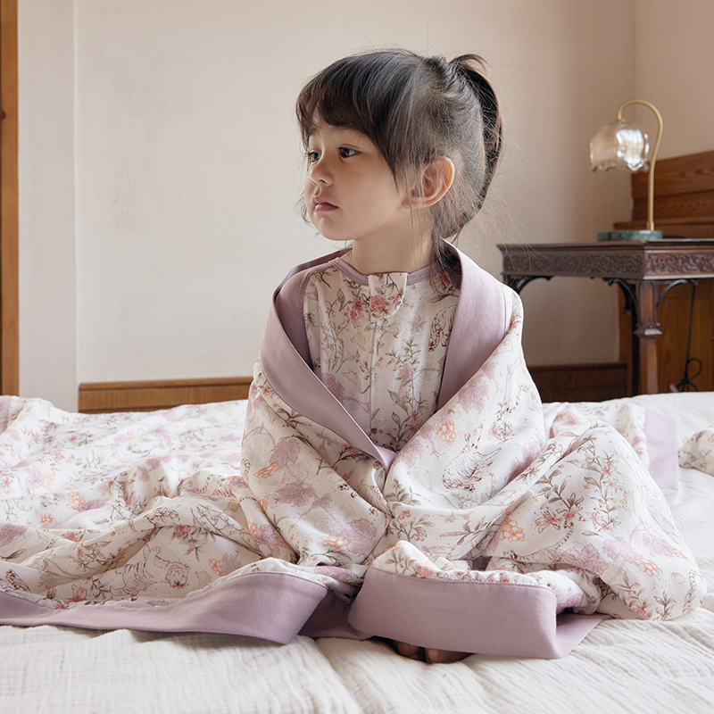 721星球婴儿盖毯六层竹棉纱布宝宝抱毯薄被儿童夏午睡被四季通用