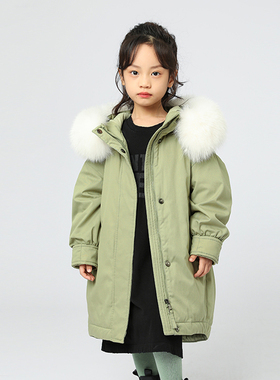 女童羽绒服中长版2022冬季新款加厚儿童羽绒衣中大童装外套21165