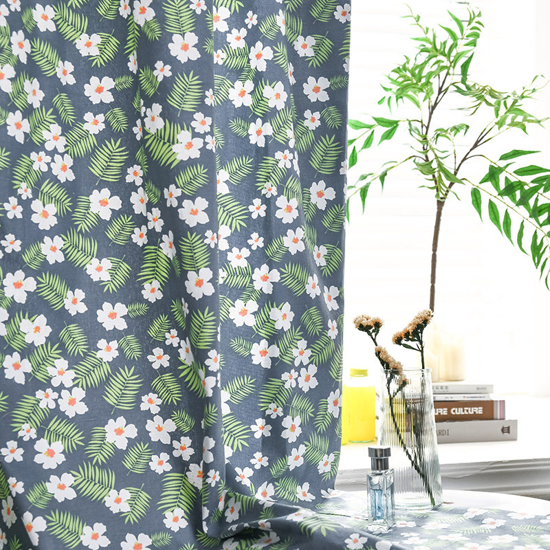 新款北欧田园纯棉窗帘绿色环保客厅卧室宿舍半截落地窗帘成品定制,居家布艺,成品窗帘,淘宝优惠券,粉丝福利购,淘宝优惠卷