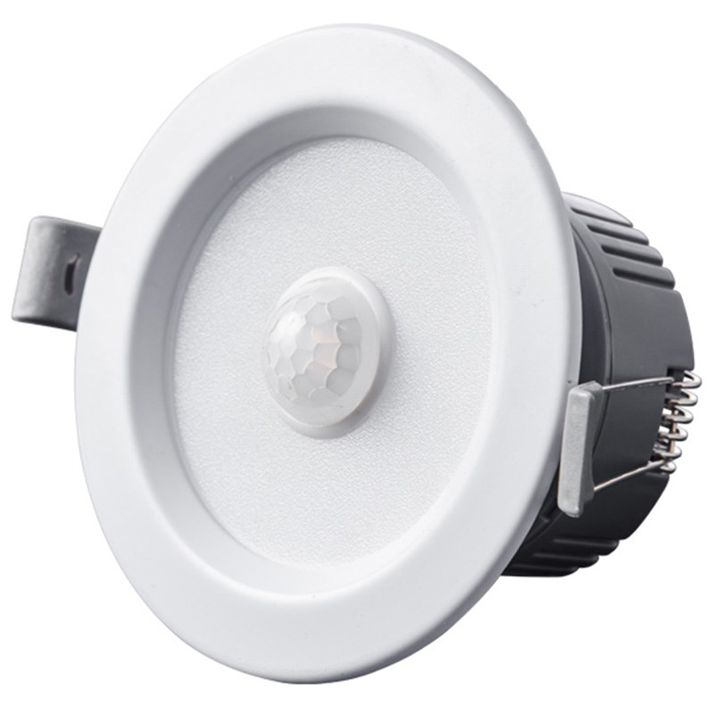 东君消防应急灯一体化嵌入式天花射灯2.5/3.5/4寸LED人体感应筒灯