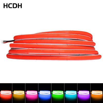 12V24V超细窄COB灯带条5MM宽超薄自粘红光蓝光黄光绿光冰蓝粉红