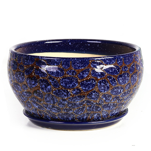 花盆陶瓷大号创意绿植大花盆个性 盆栽兰花绿萝带分离托盘陶瓷花盆