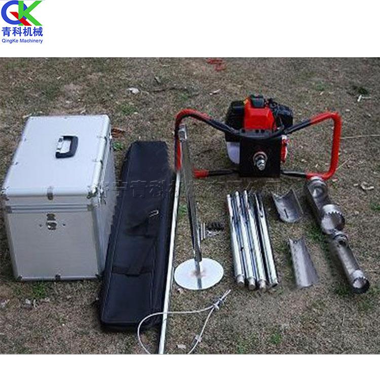 汽油动力取土钻手拉自回绳启动土壤采样器污泥土壤采样设备