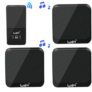 超远距无线门铃家用一对三智能数字传呼机防水免接线免打孔