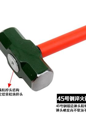 纯钢锻打IRK造加长锤铁匠子锤榔头锤手锤钢锤八角锤破拆锤炮锤铁