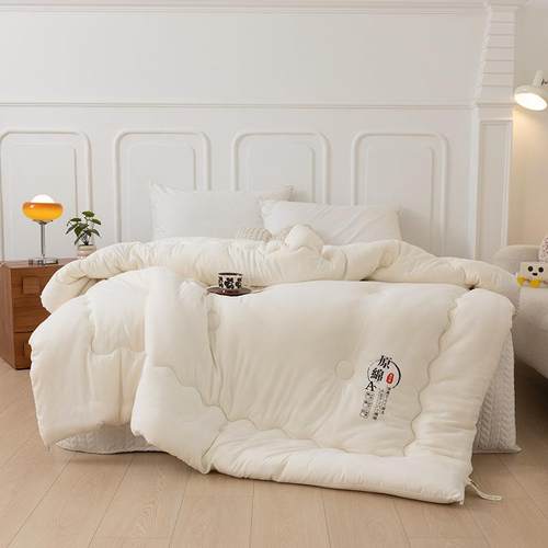 205新款水洗棉原棉5大豆纤维被被子被芯10SWH*200约62斤白色