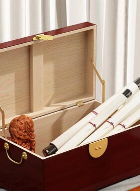 储樟木香嫁妆箱YCV子全实木平板画收藏字箱婚嫁箱结婚箱子物箱收