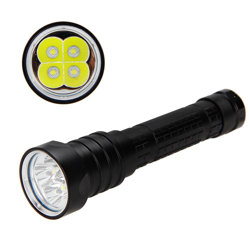 新D款L2SSV手电4筒00米充电强光26650手电筒LE潜水手电4灯1水下照