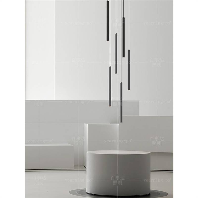 楼梯间吊灯现代简约旋转楼梯专用吊灯极简自建房复式楼别墅楼道灯