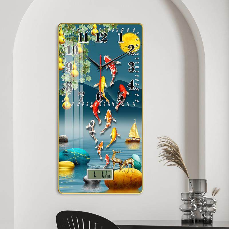 款2025万年历钟表画家用挂晶挂钟装饰表客厅XWM时瓷尚挂钟装饰新