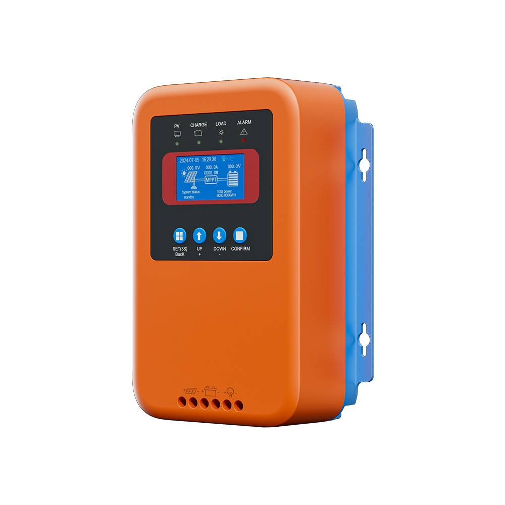 跨境大功率太阳能充电控制器60A80A100A液晶显示带散热器充12V24V