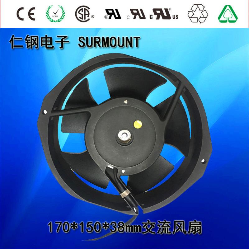 DMV172线3旋8双滚珠交流散热风扇38速0v大风量高转铜ac轴流散热风