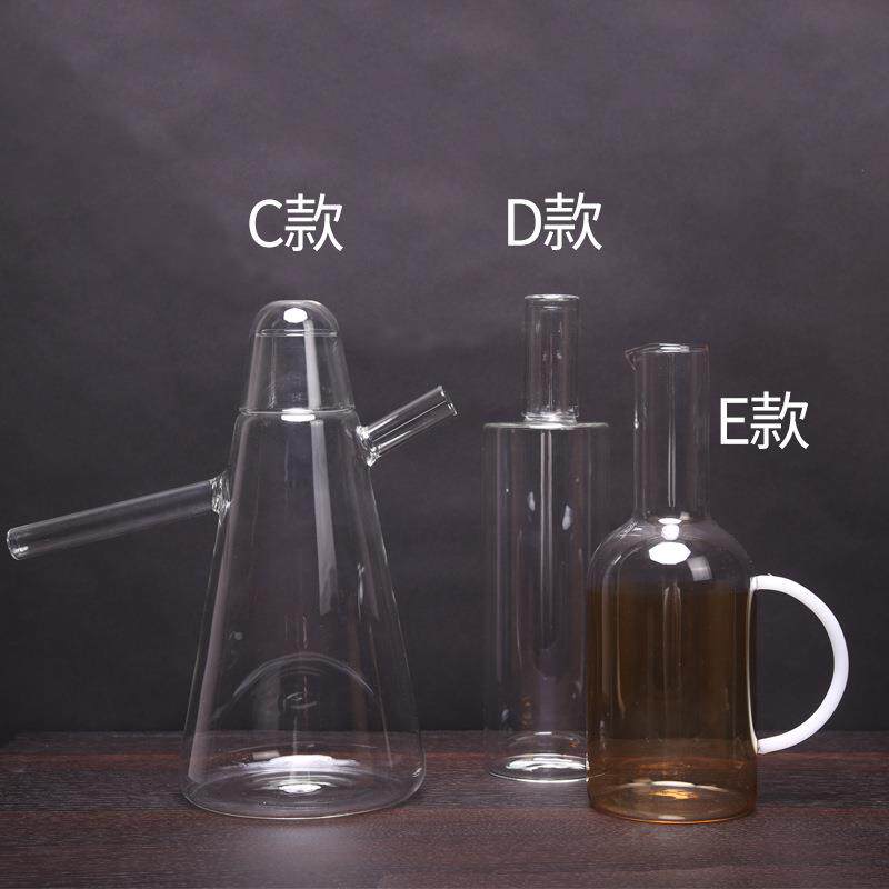 创意玻璃摆件现代抽象水培花器柜软酒品装摆设立BIE工艺体