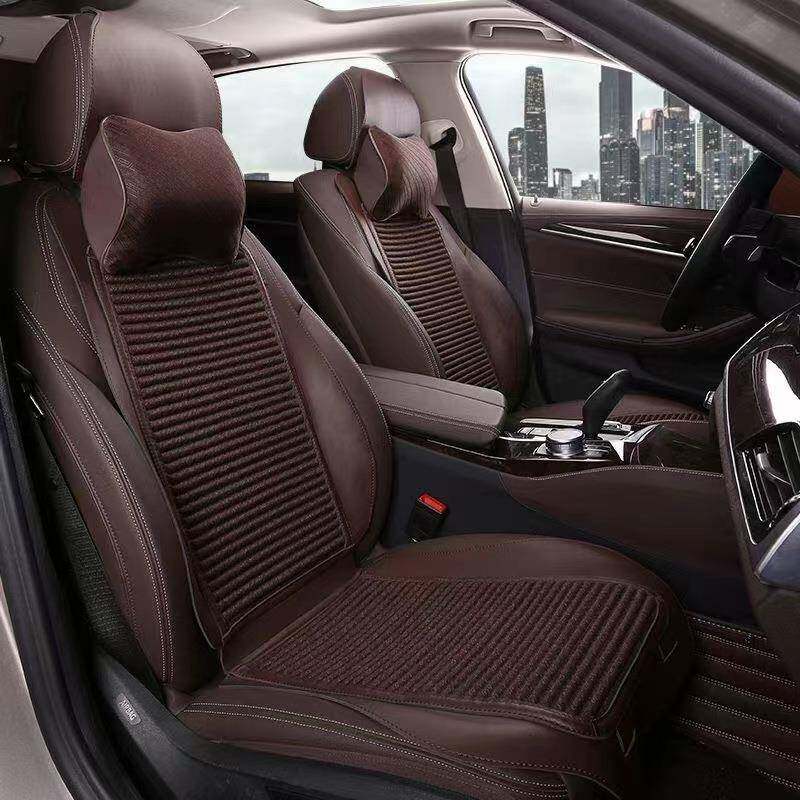 四NEQ季靠背垫全包汽车坐冬季汽车通用座布艺垫车五座汽座垫椅套