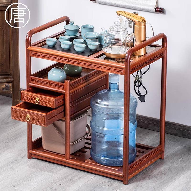 茶桌办公室小茶台车茶实现代简木约LFS茶水柜烧水壶一体茶小几
