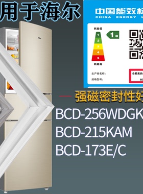 适用海尔冰箱BCD-256WDGK 215KAM 173E/C门密封条吸力磁条圈配件